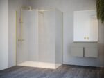 Casanuova 300 Wet Room Flipper Panel - Brushed Brass