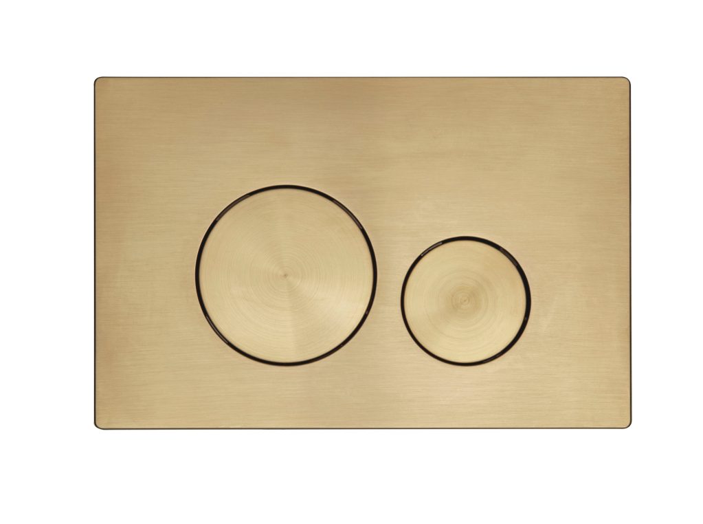 Brushed Brass Round Flush Plate Brushed Brass Round Flush Plate - Image 1