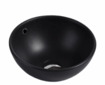 Horizon Matt Black Round Basin Vessel