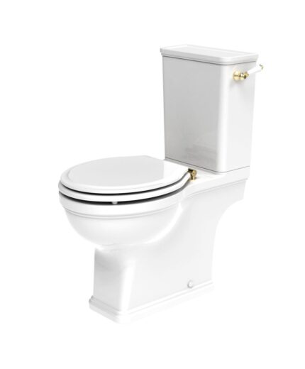 Marston Comfort Height Close Coupled Open Back Pan WC with Handle