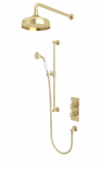 Lansdown Dual Function Shower System With Riser Kit & Overhead Shower