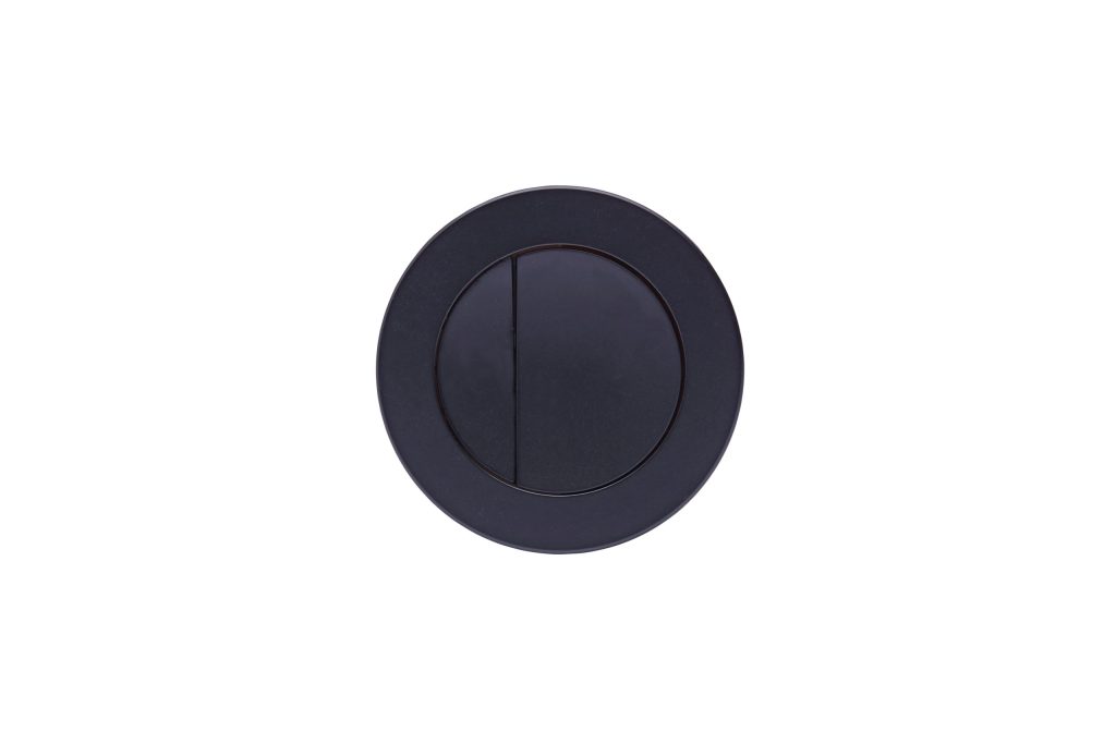 Flush Plate Options Round Dual Flush Button - Black Flush Plate Options Round Dual Flush Button - Black - Image 1