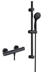 TMV2 BAR VALVE WITH SLIDE RAIL KIT MATT BLACK(incl Fix kit)