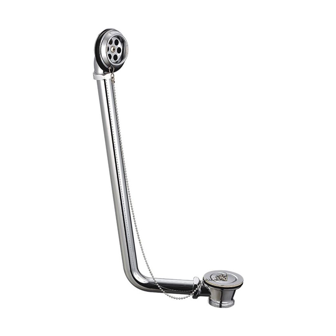 11/2" Exposed Bath Waste c/w Solid Plug & Chain For Freestanding Baths - BATWAS6 11/2" Exposed Bath Waste c/w Solid Plug & Chain For Freestanding Baths - Image 1