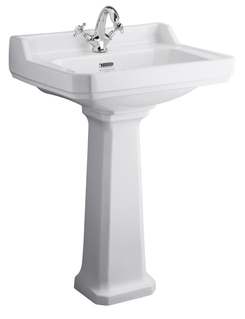 Fitzroy 595mm Basin 2 Tap Holes - White Ceramic Fitzroy 595mm Basin 2 Tap Holes - White Ceramic - Image 1