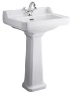Fitzroy 595mm Basin 3 Tap Holes - White Ceramic