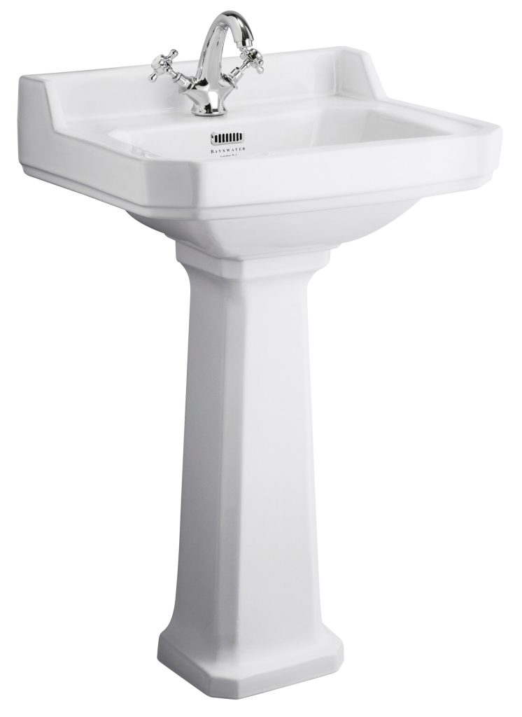 Fitzroy 560mm Basin 2 Tap Hole - White Ceramic Fitzroy 560mm Basin 2 Tap Hole - White Ceramic - Image 1