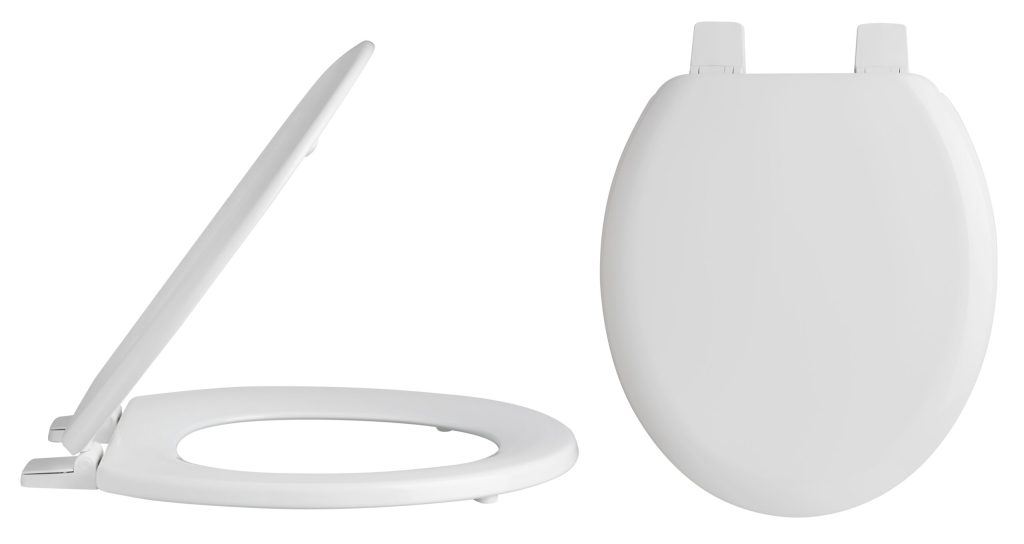 Fitzroy Traditional Round Wood Seat - Standard Plastic Hinges - White Fitzroy Traditional Round Wood Seat - Standard Plastic Hinges - White - Image 1