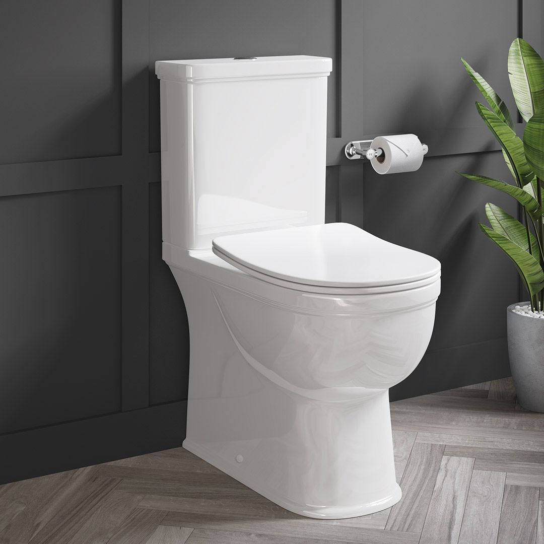 Farnham Fully Enclosed CH Pan, Cistern & D-Shape Seat - Image 2