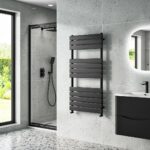 Kallan Heated Towel Rail 1200x600mm - Black