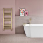 Ryver Heated Towel Rail - Brushed Brass, 1200x600mm