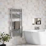 Ryver Heated Towel Rail - Chrome, 1800x600mm