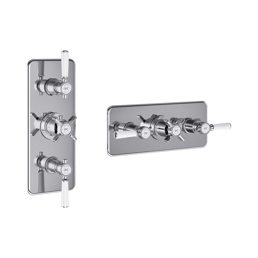 Farnham Triple 2 Outlet Concealed Valve Farnham Triple 2 Outlet Concealed Valve - Image 1