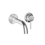 Ryver Wall Mounted Bath Filler - Chrome, Fluted