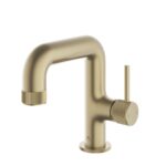 Ryver Side Lever Basin Mono - Brushed Brass, Fluted