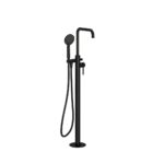 Ryver Floor Standing Bath Shower Mixer - Black, Non-Textured