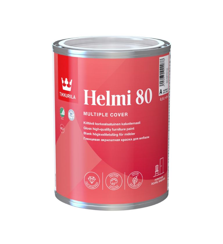 tikkurila_helmi80_0_9l_1-6.jpeg Tikkurila Helmi 80 Wood Paint - Image 1