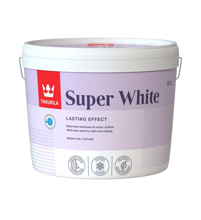 tikkurila_super_white_10L_1.jpg Tikkurila Super White Ceiling Paint - Image 1