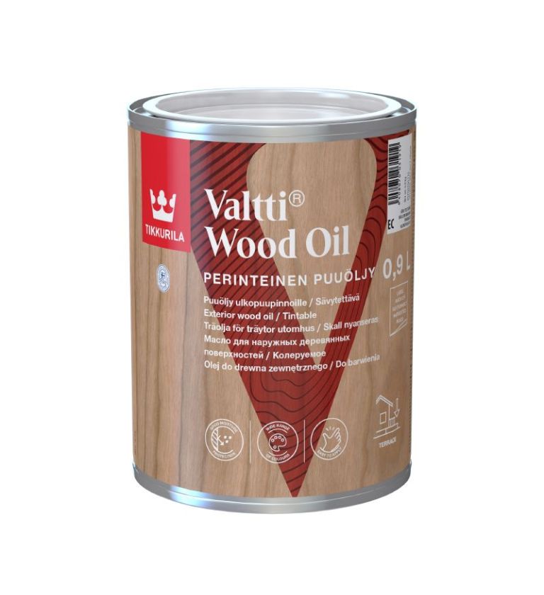 tikkurila_valtti_wood_oil_0_9L_1.jpg Valtti Wood Oil (Puuöljy) - Image 1