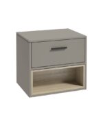 MALMO Wall Hung 60cm Single Drawer Countertop Vanity Unit - Black, Matt Khaki