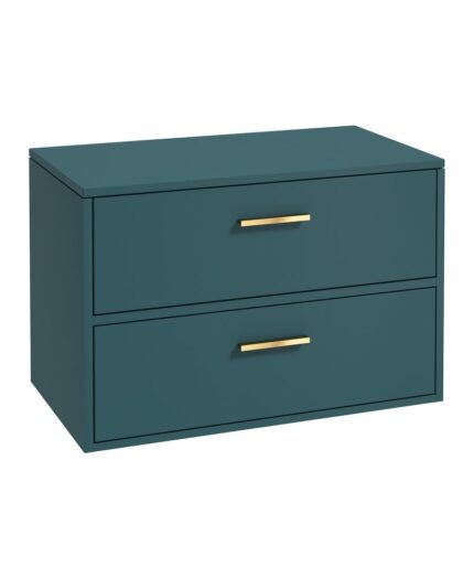 FINLAND Wall Hung 80cm Two Drawer Countertop Vanity Unit