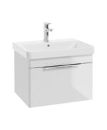 VAGAR Wall Hung 60cm Single Drawer Vanity Unit - Gloss White