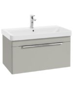 VAGAR Wall Hung 80cm Single Drawer Vanity Unit - Matt Arctic Grey