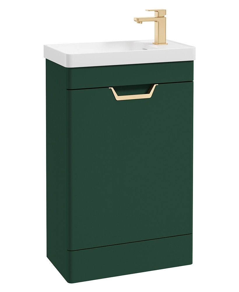 1673363896_gffre55crwg-1 FREYA Floorstanding 55cm Single Door Cloakroom Vanity Unit - Image 1