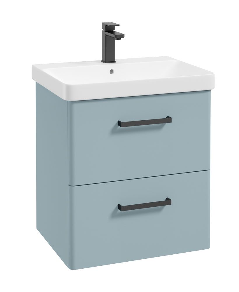1673363972_uf0491-1 KORA Wall Hung 60cm Two Drawer Vanity Unit - Image 1