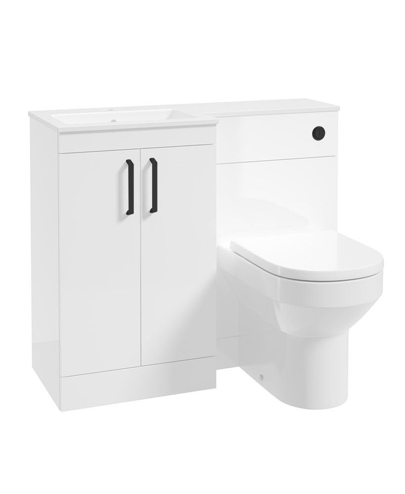 1731942028_uf1950-1 CORTA 100cm LH Combination Two Door Vanity Unit - Image 1
