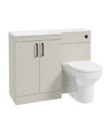 CORTA 110cm LH Combination Two Door Vanity Unit - Black, Whispering Willow