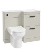 CORTA 100cm RH Combination Two Drawer Vanity Unit - Black, Whispering Willow