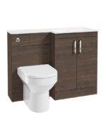 CORTA 110cm RH Combination Two Door Vanity Unit - Chrome, Sable Ash
