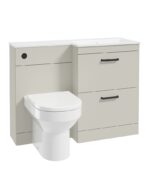 CORTA 110cm RH Combination Two Drawer Vanity Unit - Black, Whispering Willow