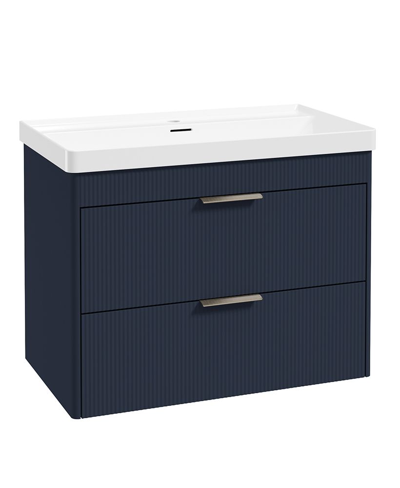 1748422838_uf2290-1 REED 80cm Wall Hung Two Drawer Vanity Unit - Image 1