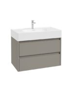 APEX Wall Hung 80cm Two Drawer Vanity Unit - City Stone & Basin