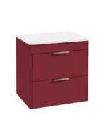REED Wall Hung 60cm Two Drawer Countertop Vanity Unit