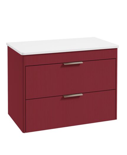REED Wall Hung 80cm Two Drawer Countertop Vanity Unit