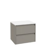 APEX Wall Hung 60cm Two Drawer Countertop Vanity Unit - City Stone