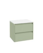 APEX Wall Hung 60cm Two Drawer Countertop Vanity Unit - Parkland