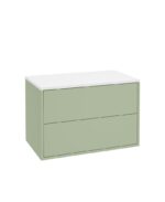 PULSE Wall Hung 80cm Two Drawer Countertop Vanity Unit - Parkland