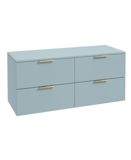 STOCKHOLM Wall Hung 120cm Four Drawer Countertop Vanity Unit