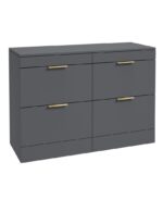 STOCKHOLM Floorstanding 120cm Four Drawer Countertop Vanity Unit