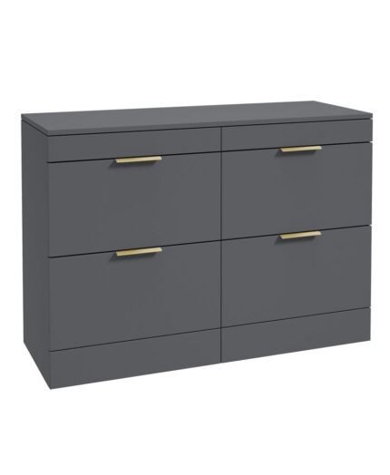STOCKHOLM Floorstanding 120cm Four Drawer Countertop Vanity Unit