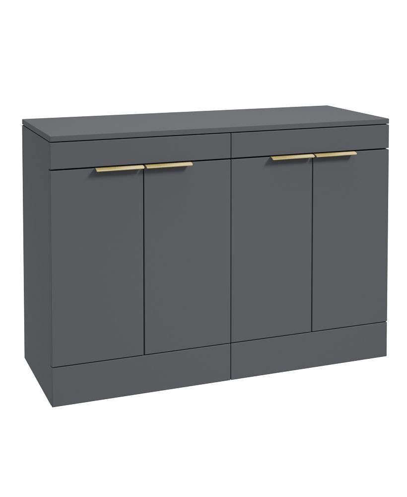 1753718932_uf1369-1 STOCKHOLM Floorstanding 120cm Four Door Countertop Vanity Unit - Image 1