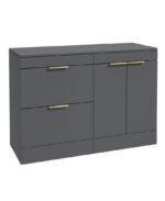 STOCKHOLM Floorstanding 120cm Two Drawer/Two Door Countertop Vanity Unit