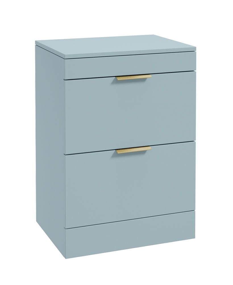 1753718943_uf1417-1 STOCKHOLM Floorstanding 60cm Two Drawer Countertop Vanity Unit - Image 1