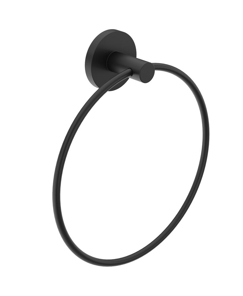 1753718973_ua0115-1 HAKK Towel Ring Matt Black - Image 1