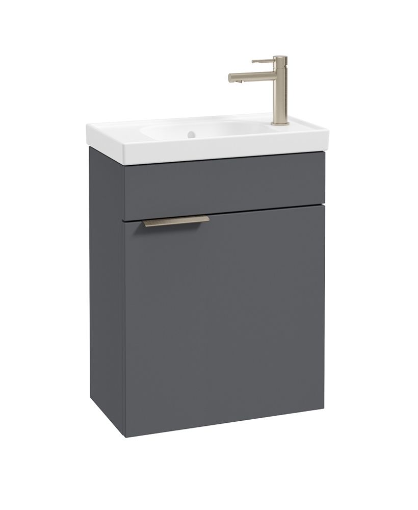 1753719078_uf1505-1 STOCKHOLM Wall Hung 50cm Single Door Cloakroom Vanity Unit - Image 1