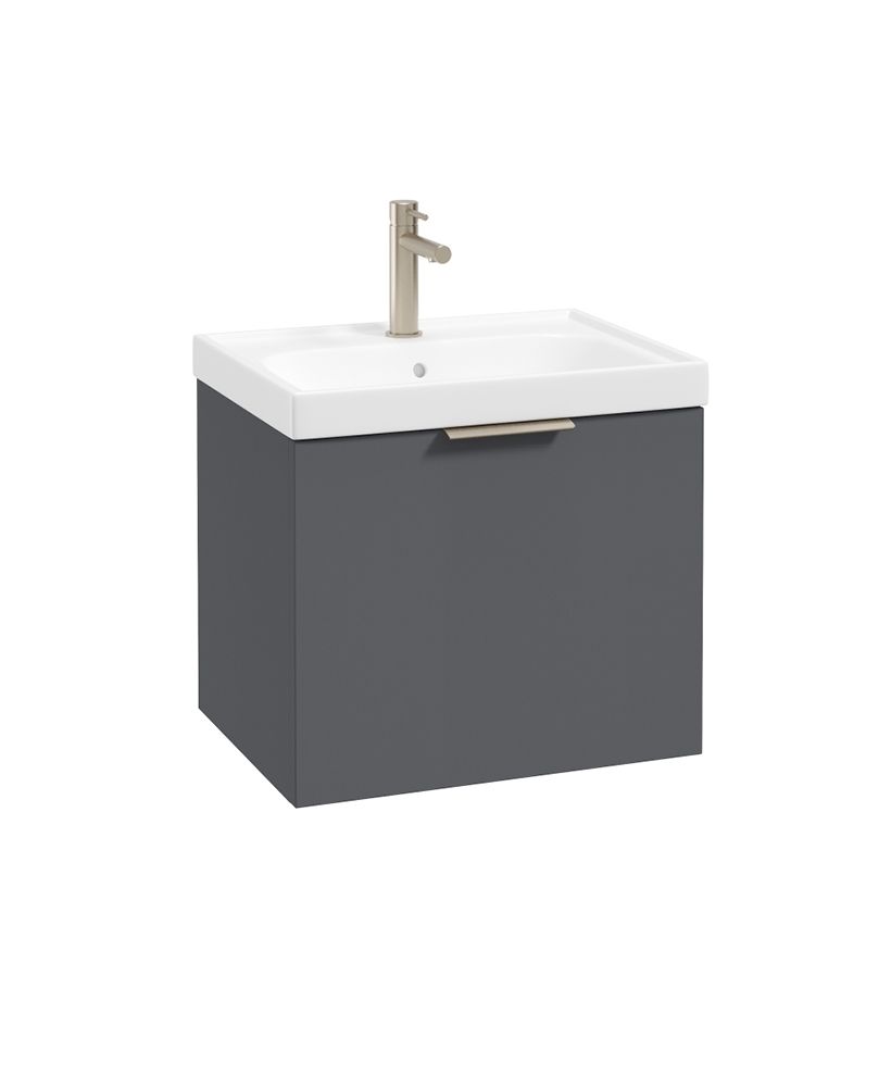 1753719081_uf1521-1 STOCKHOLM Wall Hung 50cm Single Drawer Vanity Unit - Image 1